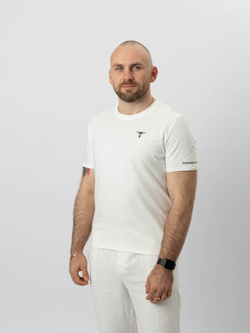 Футболка хлопковая Totemic Clo , базовая, белая