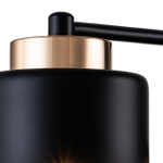 Настенный светильник 1x40Вт E27, металл/стекло, черный/золото