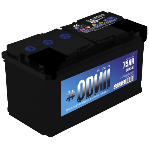 Аккумулятор 6СТ-75 А.ч., п.п., L+(1), VL #ОДИН