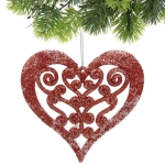 Подвеска «Блестящее сердце» 12 см, Янтарь