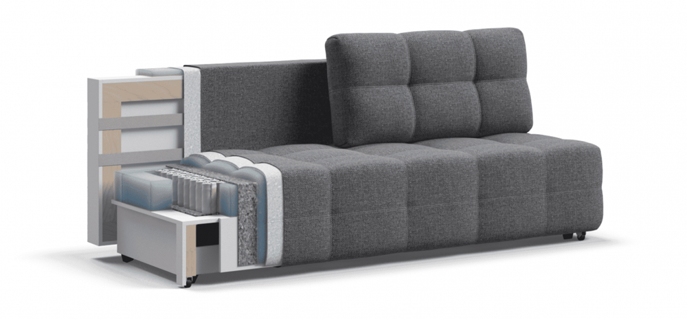 Диван Денди Мини Рогожка Мальмо серый