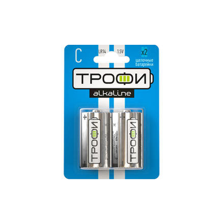 Батарейки Трофи LR14-2BL ENERGY POWER Alkaline
