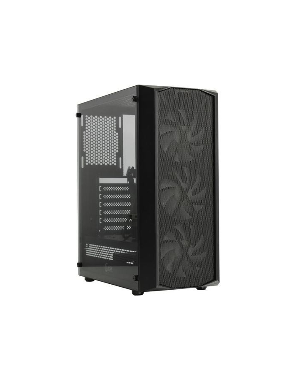 Powercase CMRMX-L3 Корпус Rhombus X3 Mesh LED, Tempered Glass, 3x 120mm 5-color fan, чёрный, ATX  (CMRMX-L3)