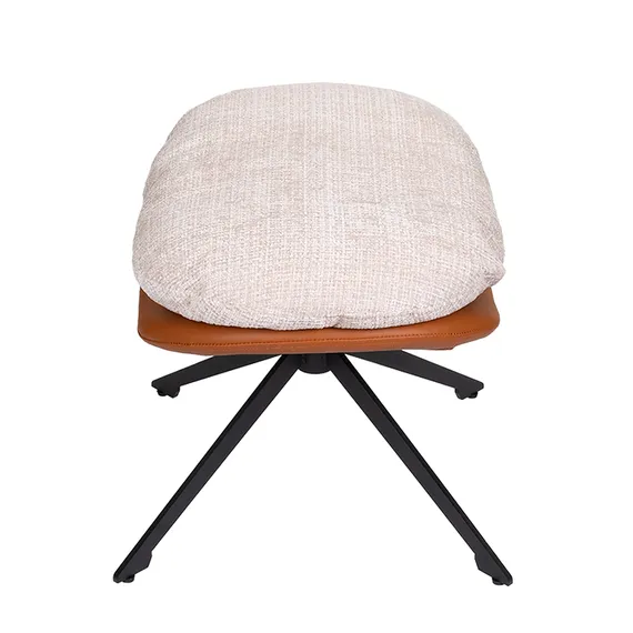 Оттоманка BLISS оранж/серый, экокожа, шенилл