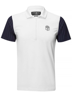 Теннисное поло Hydrogen Tech Zipped Polo - white/blue