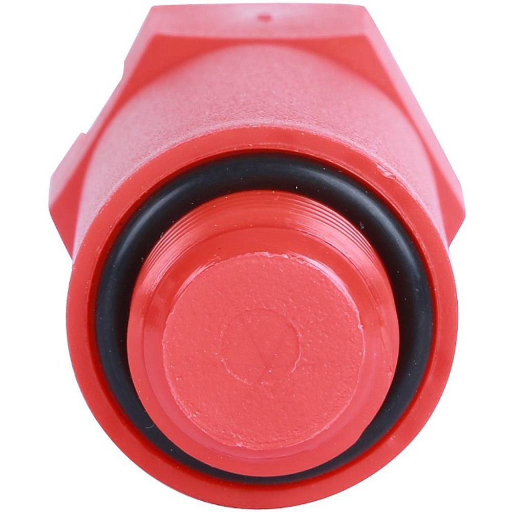 Заглушка с наружной резьбой STOUT - 1/2" (пластиковая, с самоуплотнением, цвет красный)