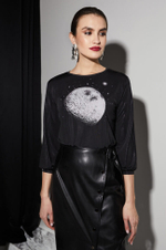 22300 Блузка женская (черный)