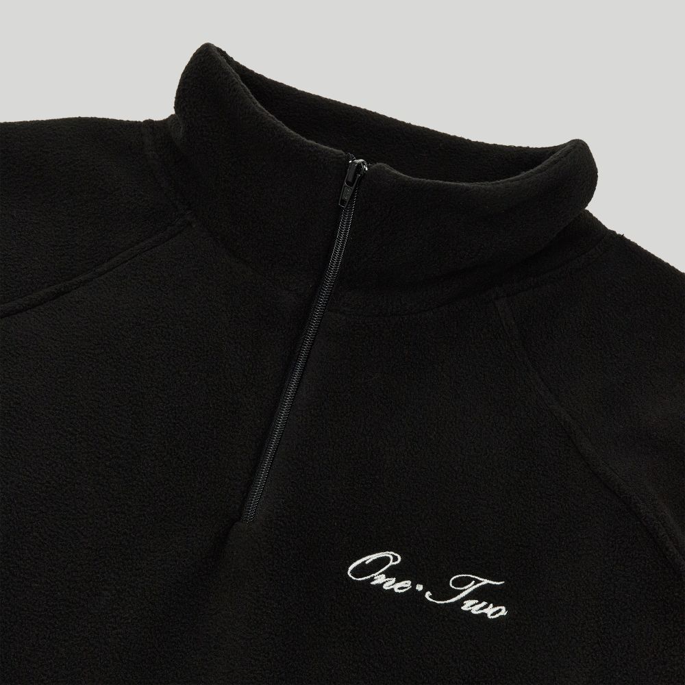 Толстовка One Two Drawstring Half-Zipped черная