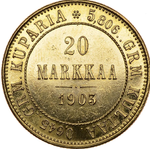20 МАРОК 1903 года золото