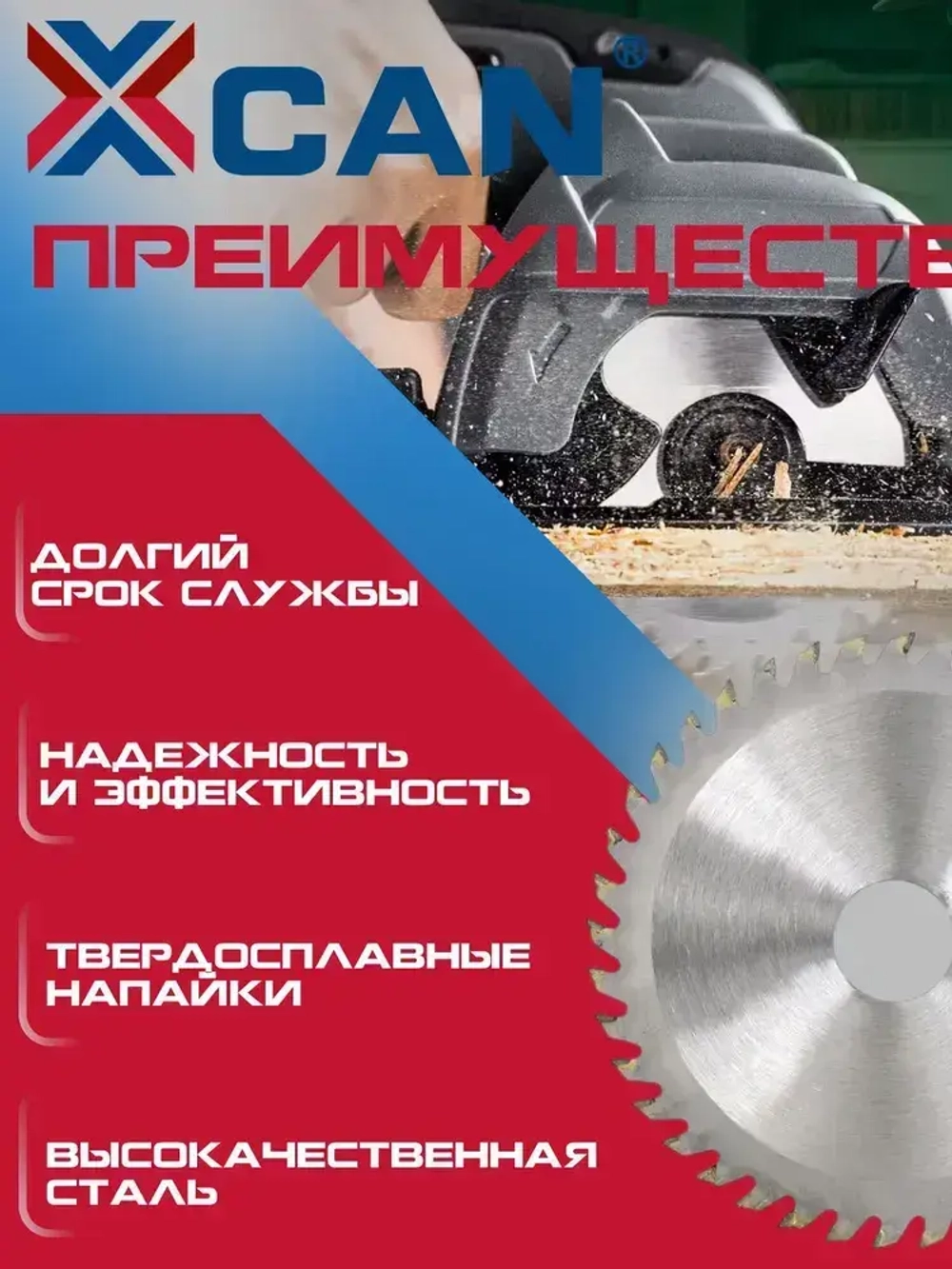 Диск пильный XCAN по дереву TCT, 115х9,5 мм 36 зубов