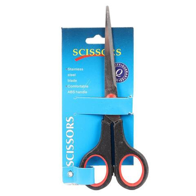 Ножницы офисные 17 см на картоне с европодвесом, С-40667