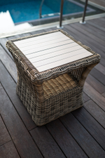 Столик из искусственного ротанга Besta Fiesta БОРДО, светло-серый