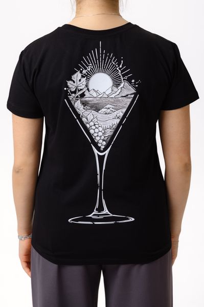 Черная принт "Бокал"