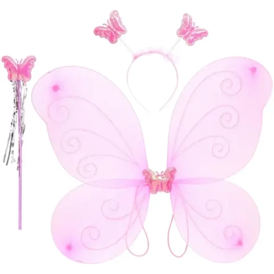 Набор карнавальный «Нежная принцесса» (ободок, крылья, палочка), Розовый