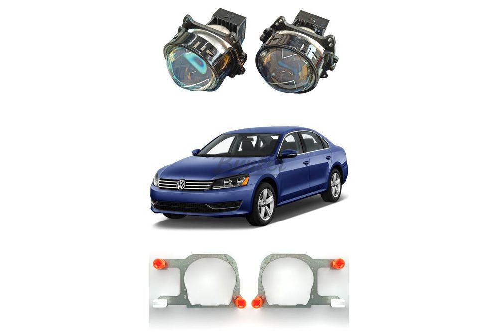Комплект для замены штатных галогенных линз Volkswagen Passat B7 2011-2015 (Галоген)