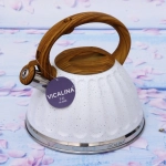 Чайник из нержавеющей стали 3,2л «Vicalina» Бисквит белый VL-0056