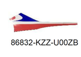 86832-KZZ-U00ZB. STRIPE, L. SIDE COVER *TYPE1*