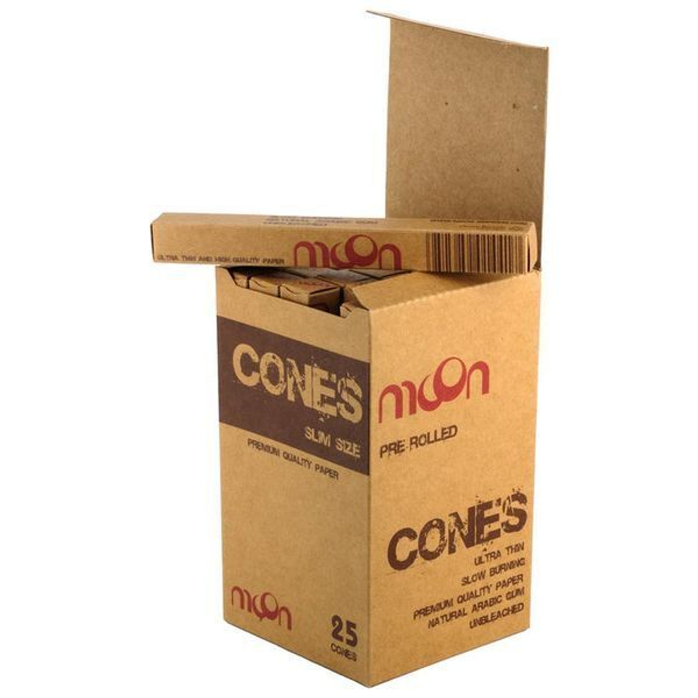 Гильзы для сигарет конические "Moon" Cones Brown Unbleached 109mm 25шт