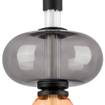 737527 Подвес EMISFERO 8W LED 250LM G ЧЕРНЫЙ/ПРОЗРАЧНЫЙ+ЯНТАРЬ 3000K