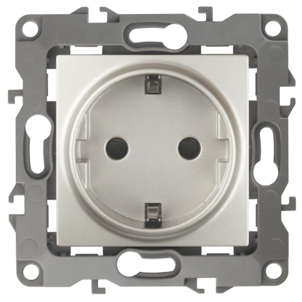 12-2101-15 ЭРА Розетка 2P+E Schuko, 16A-250В, IP20, Эра12, перламутр