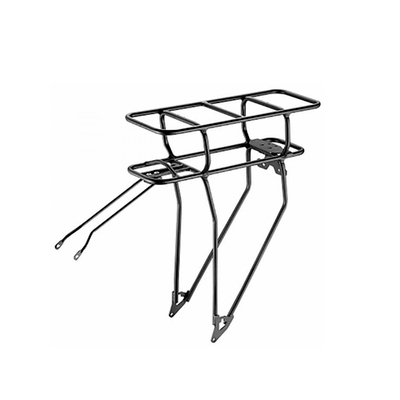 Багажник алюминиевый сварной для электробайка 26", черный. (отсек под аккумулятор BOSCH). С прищепко