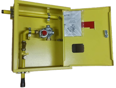 Шкафной газораспределительный пункт ГРПШ-ОХТА-RF-25-1-НЛ-С4-Ф-П1 исп. 25/2 (серый)