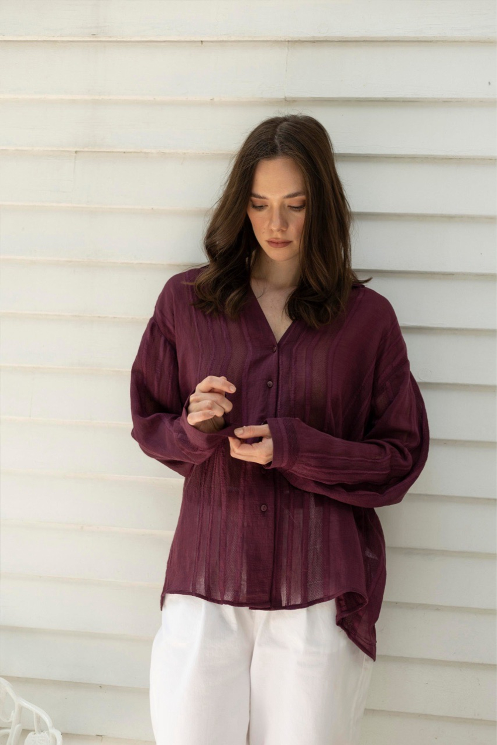 Блуза из вискозы с прозрачными вставками