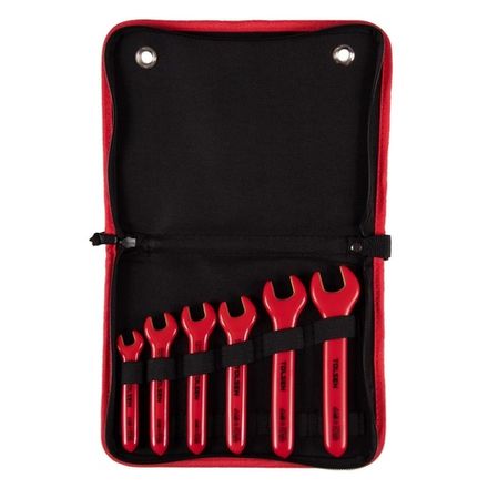 Цена на TOLSEN (TTV83606) Набор рожковых диэлектрических ключей, 10-19 мм, 6 предметов, в футляре на молнии