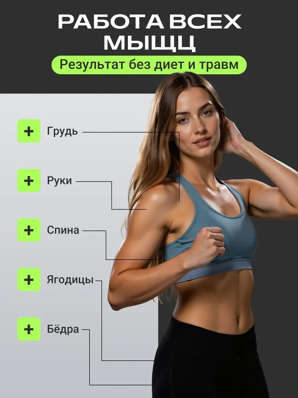 Тренажер для пресса многофункциональный, зеленый