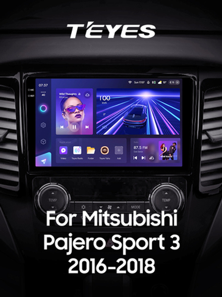 Teyes CC3 2K 9"для Mitsubishi Pajero Sport 3 2016-2018