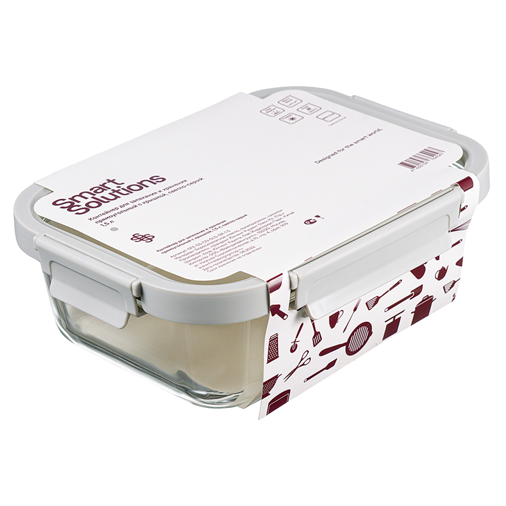 Контейнер для запекания и хранения 1.5л Smart Solutions светло-серый