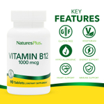 NaturesPlus, витамин B12, 1000 мкг, 90 таблеток