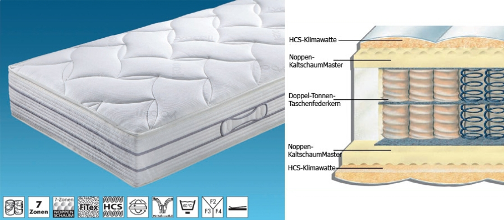 Матрас ортопедический Hukla DuoLuxe 140x200 до 100 кг