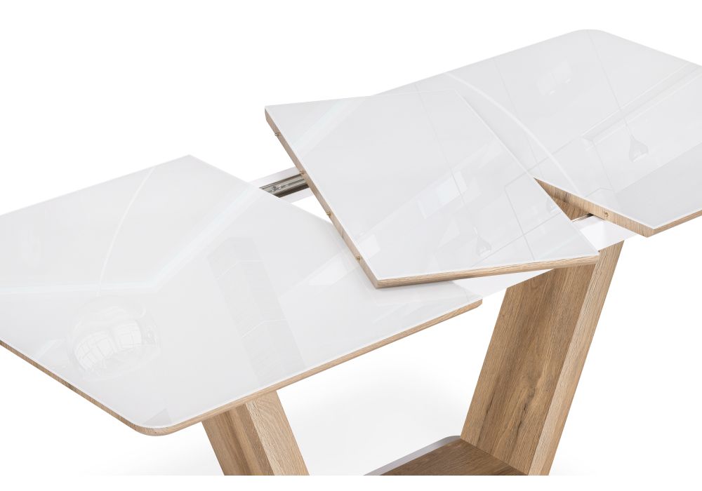 Стол Иматра 140(180)х80х75 белый / дуб вотан