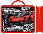 Папка А4 пластиковая, с ручками 330/260/75 "Sport car 2026" (Пчелка)