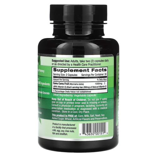 Emerald Laboratories, Каму-каму, 60 растительных капсул (500 мг на капсулу)