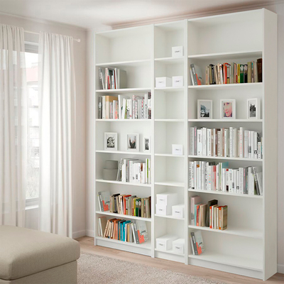 Стеллаж Билли 06 Белый Фасадный 0101 200*28*237 см, Белый   Фиеста