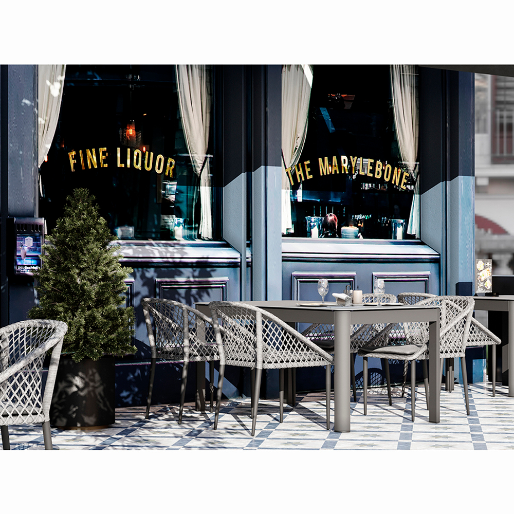 Стол обеденный leif, 160х90 см, серо-бежевый