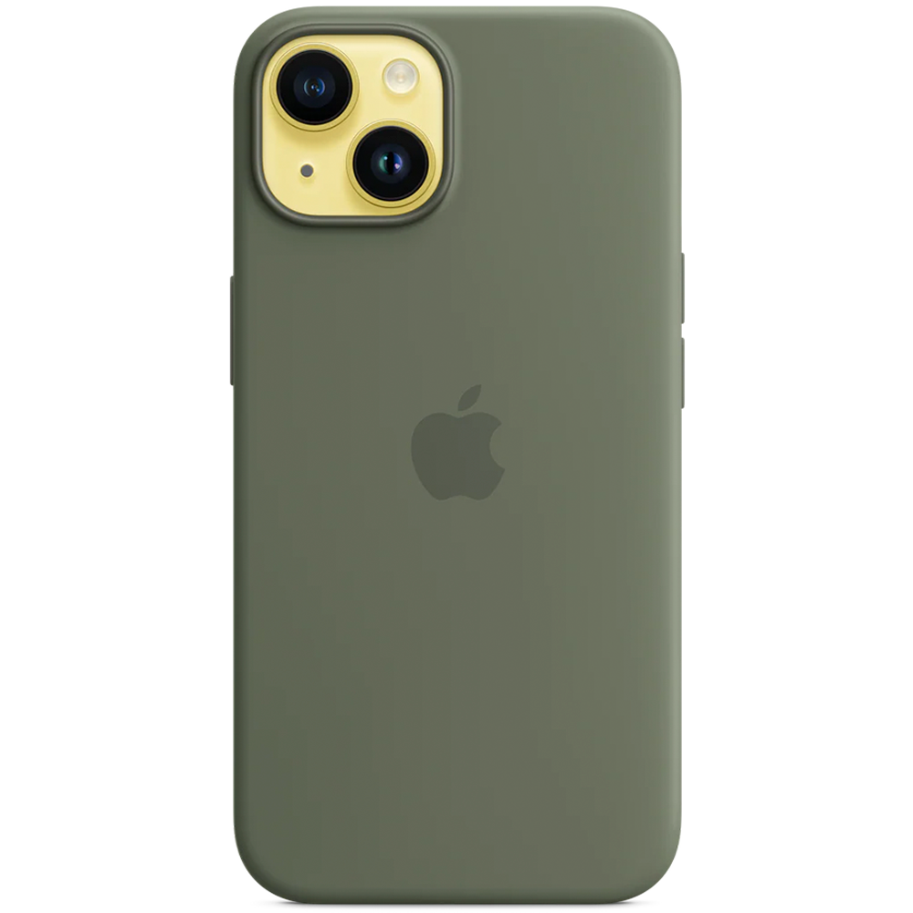 Силиконовый чехол с поддержкой MagSafe Apple Silicone Case для iPhone 14, Olive (Оливковый)