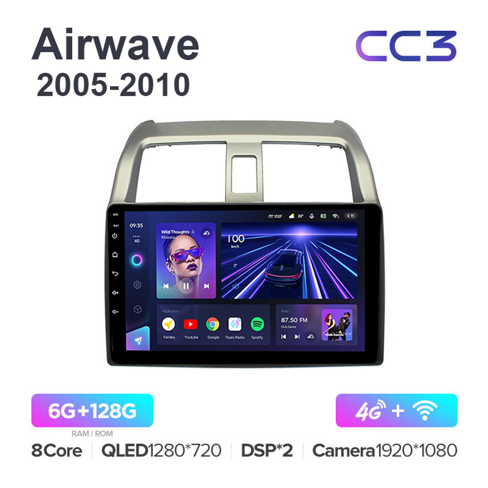 Teyes CC3 9"для Honda Airwave 2005-2010