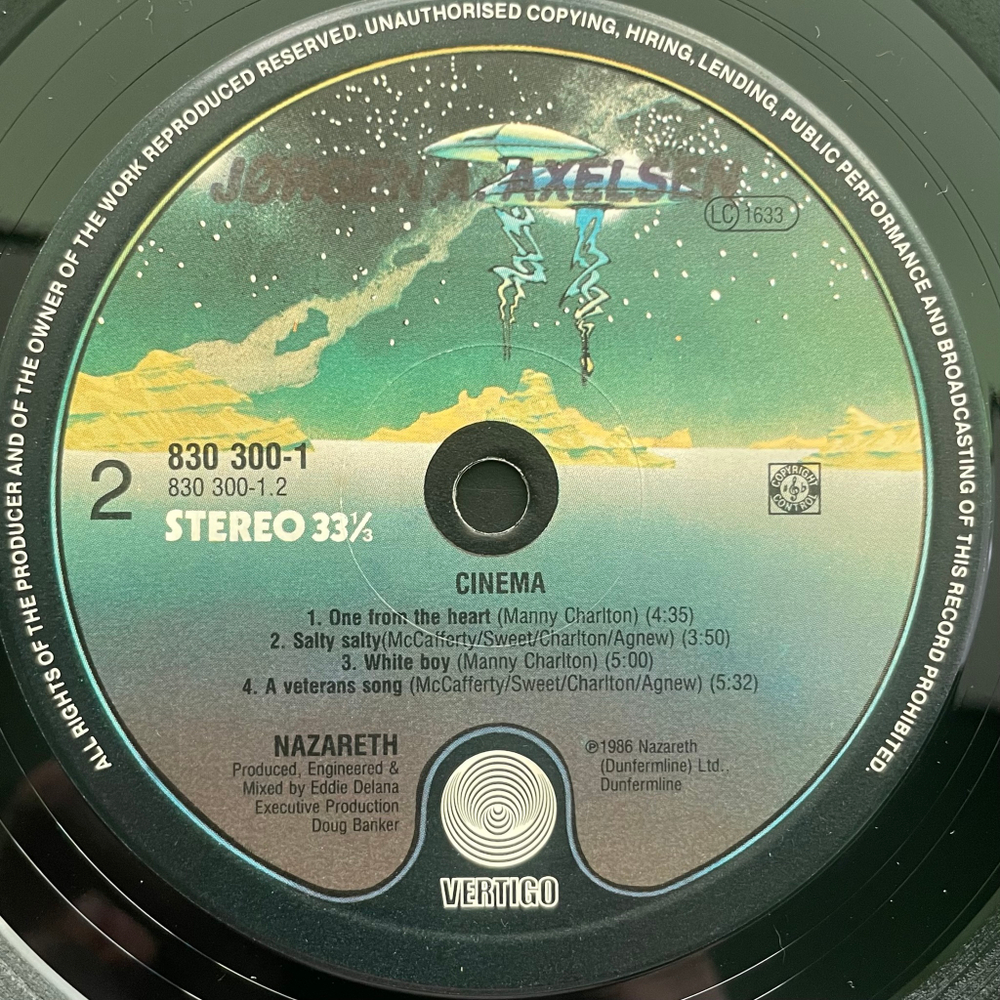 Nazareth ‎– Cinema (Голландия 1986г.)