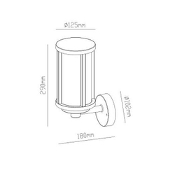 Уличный настенный светильник Arte Lamp A1036AL-1BK