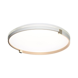 7646/DL PALE SN 189 Светильник пластик/белый/золотой LED 48Вт 4000К D390 IP43 OLIDI WHITE