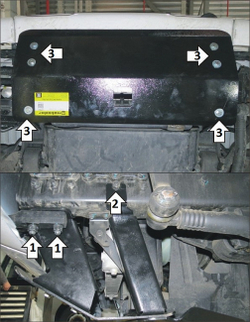 Защита Радиатора. 6 мм, Сталь. для Daewoo Novus 2012-н.в. MOTODOR.20503