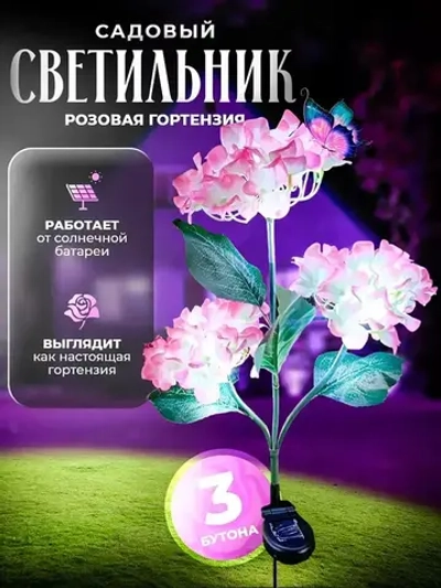 Гортензия на солнечной батареи