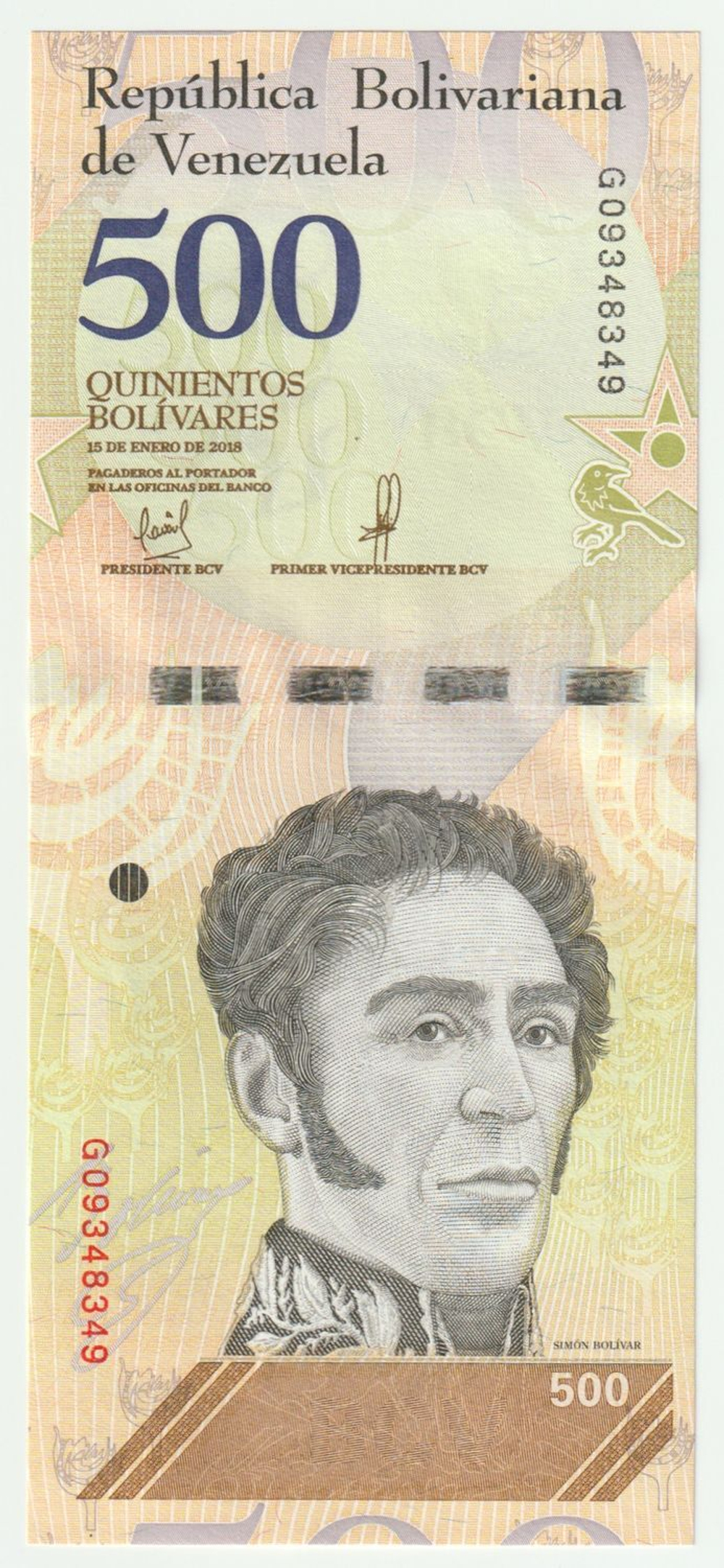 Venezuela, 500 Bolívares, 2018, UNC