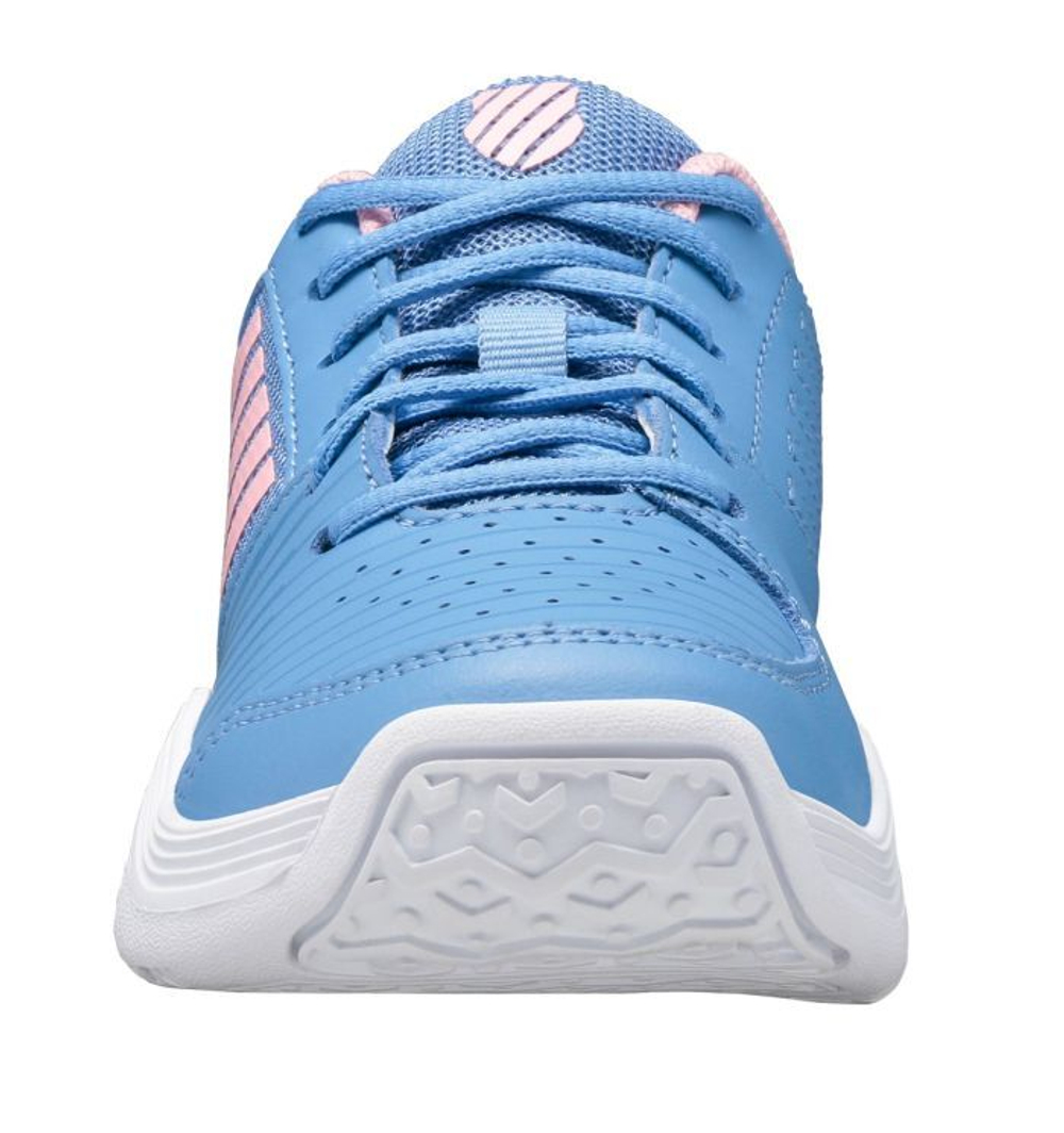 детские Кроссовки теннисные K-Swiss Court Express Omni - silver lake blue/white/orchid pink