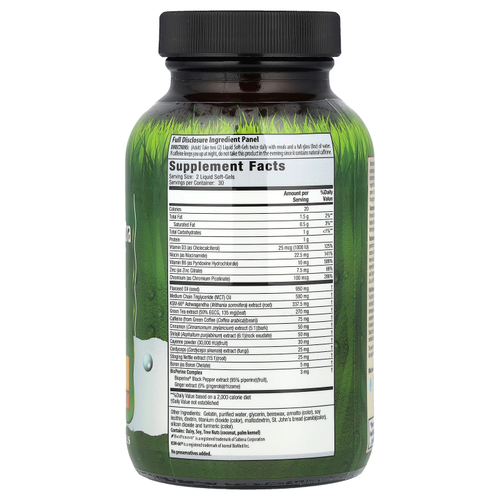 Irwin Naturals, Testosterone-Extra Fat Burner, 60 мягких таблеток