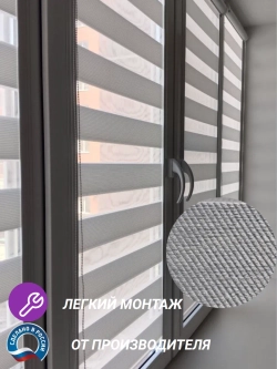 Рулонные шторы День-Ночь Зебра 50х150 см
