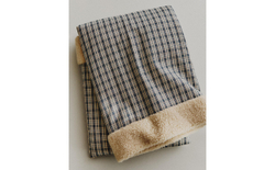 Zara Home плед из хлопка, синий, в клетку, 90x120 см